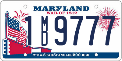 MD license plate 1MD9777