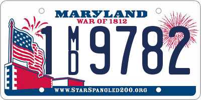 MD license plate 1MD9782