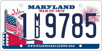 MD license plate 1MD9785