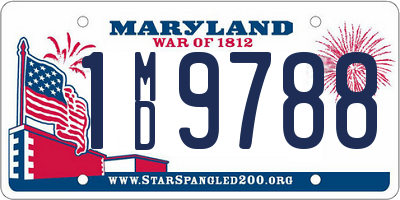 MD license plate 1MD9788