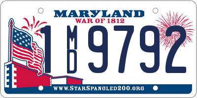 MD license plate 1MD9792