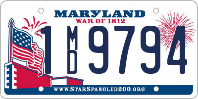 MD license plate 1MD9794