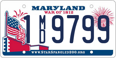 MD license plate 1MD9799