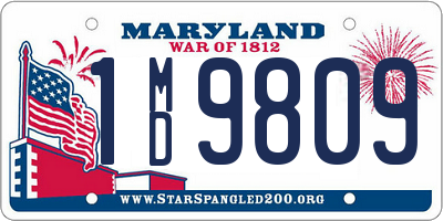 MD license plate 1MD9809