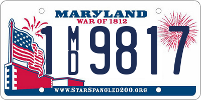 MD license plate 1MD9817