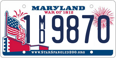 MD license plate 1MD9870