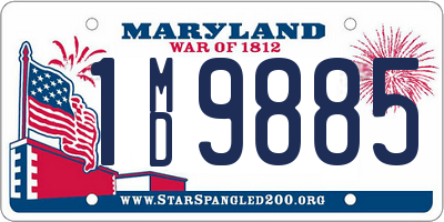 MD license plate 1MD9885