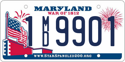 MD license plate 1MD9901