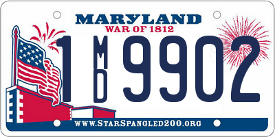 MD license plate 1MD9902