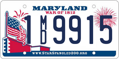 MD license plate 1MD9915