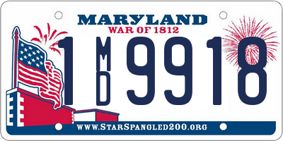 MD license plate 1MD9918