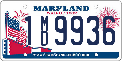 MD license plate 1MD9936