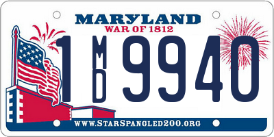 MD license plate 1MD9940