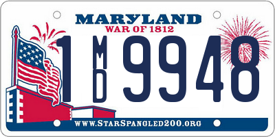 MD license plate 1MD9948