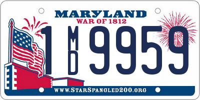 MD license plate 1MD9959