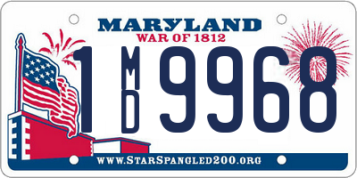 MD license plate 1MD9968