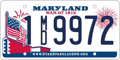 MD license plate 1MD9972