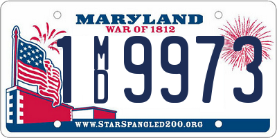 MD license plate 1MD9973