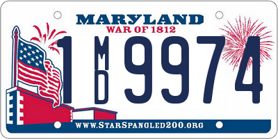 MD license plate 1MD9974