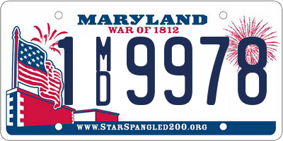 MD license plate 1MD9978