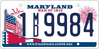 MD license plate 1MD9984