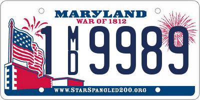 MD license plate 1MD9989