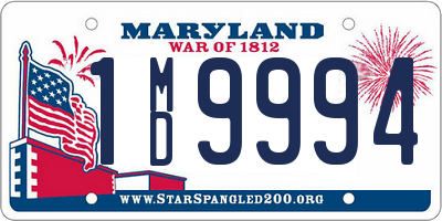 MD license plate 1MD9994