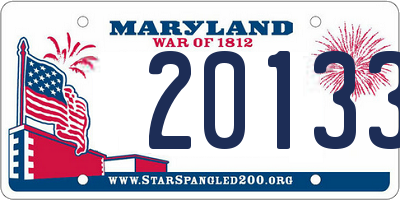 MD license plate 20133