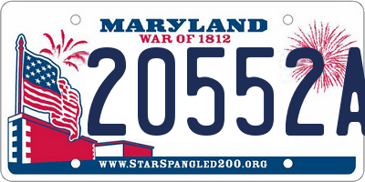 MD license plate 20552AB