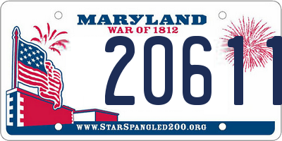 MD license plate 20611