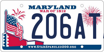 MD license plate 206ATA