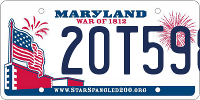 MD license plate 20T598