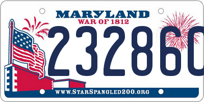 MD license plate 23286CE