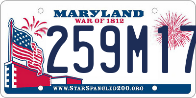 MD license plate 259M173