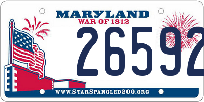 MD license plate 26592