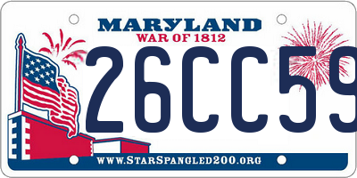 MD license plate 26CC592