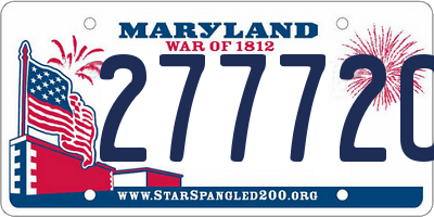 MD license plate 27772CF