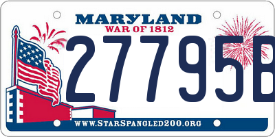 MD license plate 27795BY