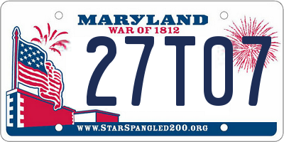 MD license plate 27T071