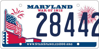 MD license plate 28442