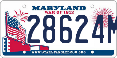 MD license plate 28624M4