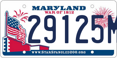 MD license plate 29125M9