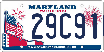 MD license plate 29C910