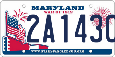 MD license plate 2A14302