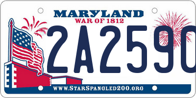 MD license plate 2A25900