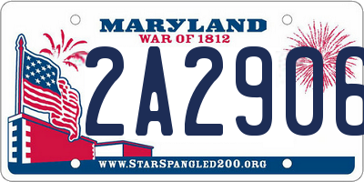 MD license plate 2A29068