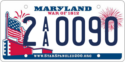 MD license plate 2AA0090