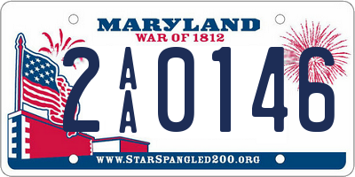 MD license plate 2AA0146