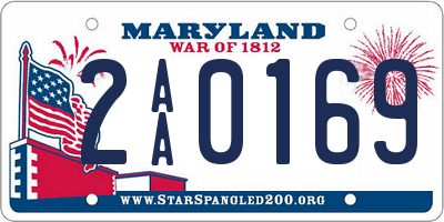 MD license plate 2AA0169