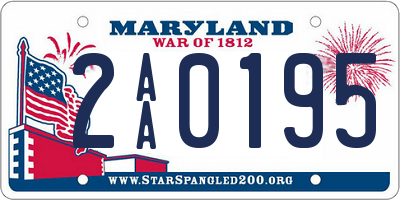 MD license plate 2AA0195